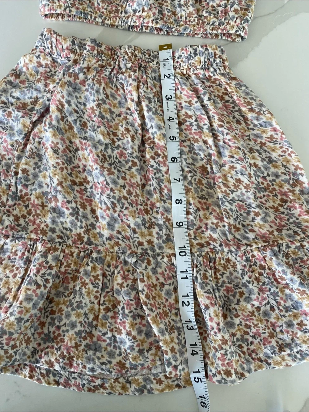 Little Planet by Carter's Girls 2T Floral 2pc Top & Skirt organic Cotton Set